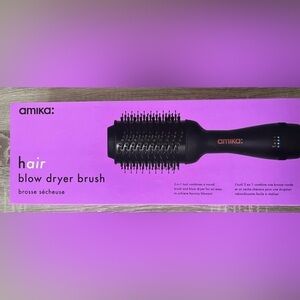 Amika hair blow dryer brush new condition with box